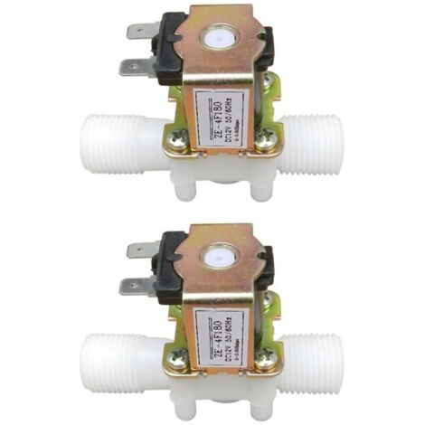 2x 12v 1/2inch electrovanne electrique en plastique magnetique eau air normalement ferme