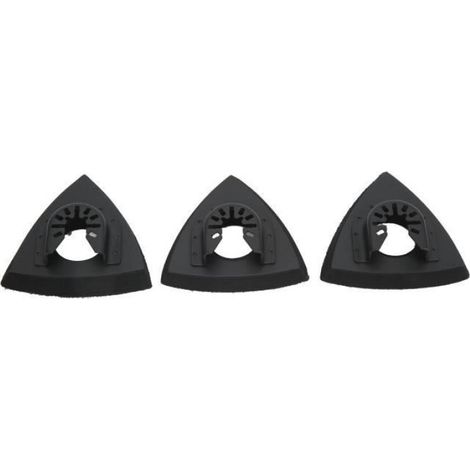 Tampon De Ponçage - Pour Outil Oscillant - 3 Pièces - Compatible Tous Modèles Standard - 90 x 35 mm - Épaisseur 12 mm (1/4)