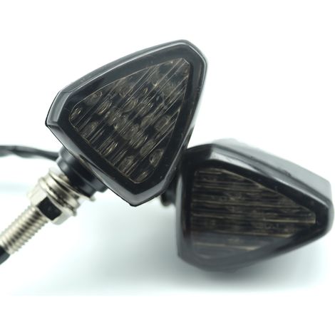 LED-Motorradblinker, LED-Signalleuchten, Motorradzubehör, Motorradanzeigen, 3D-Dreiecksanzeigen (1/2)