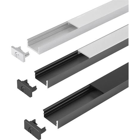 Profilo Channelline D Black.Opal L3M Alu-+ Profilo di copertura