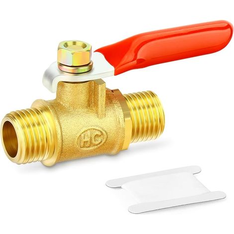 1PCS 1/4 Inch Laiton Mini Ball Valve Shut Off Switch, 1/4 Inch MBSP Thread Pipe Fitting