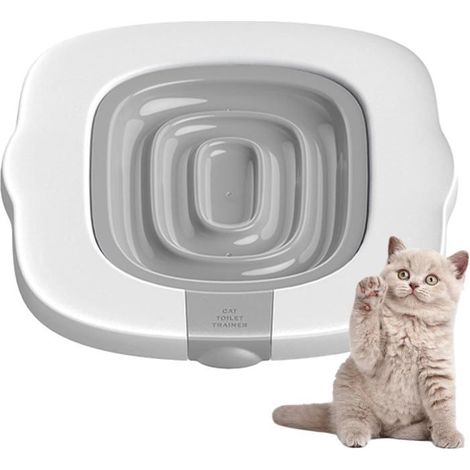 1 maison de toilette pour chat, bac à litière portable, entraînement au pot pour chaton et adulte, idéal pour voyage ou petit espace (1/5)