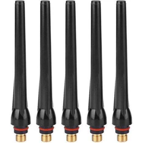 Machines à souder TIG, 0,9 x 0,5 cm, 5 pièces, capuchon arrière long, torche de soudage, couteau de soudage TIG, capuchon arrière pour fournitures de soudage SR17/SR18/SR26 (5 pièces) (1/5)