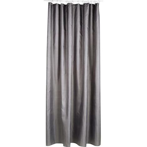 Rideau de douche 180x200cm colorama gris - 5cinq, polyvalent et pratique, pour un usage quotidien, matériaux de haute qualité (1/3)