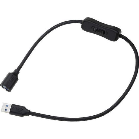 Câble d'extension USB 3.0 avec interrupteur marche/arrêt - Longueur 0,5 mètre (1/4)