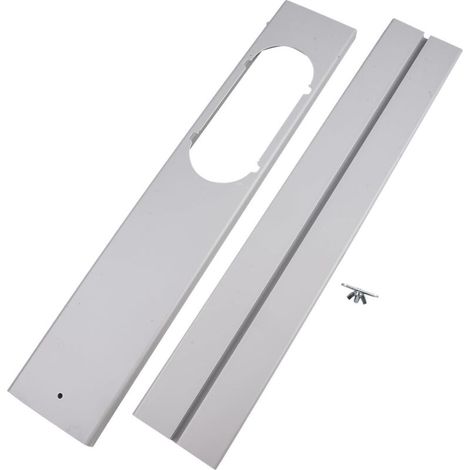 2 pièces de déflecteurs d’air réglables pour climatiseur mobile, kit d’installation adaptable à fenêtre (matériau PVC), compatible avec la plupart des modèles