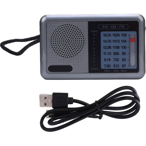 Radio portable AM FM SW seniors HiFi pleine bande – USB rechargeable piles maison extérieur style 1, audio (1/5)