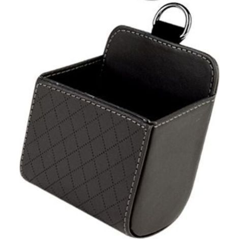 Caja de almacenamiento para coche de 2 piezas, organizador de rejilla de ventilación, bolsa de almacenamiento para coche para llaves, dinero en efectivo, teléfono móvil. (1/4)