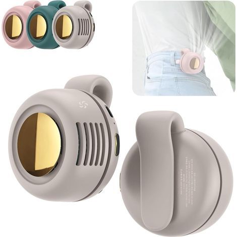 Kleiner, tragbarer, leiser Mini-Clip-Ventilator ohne Rotorblätter, 3 Geschwindigkeitsstufen, Mini-Wirbelventilatoren für Gürtelclips (1/5)