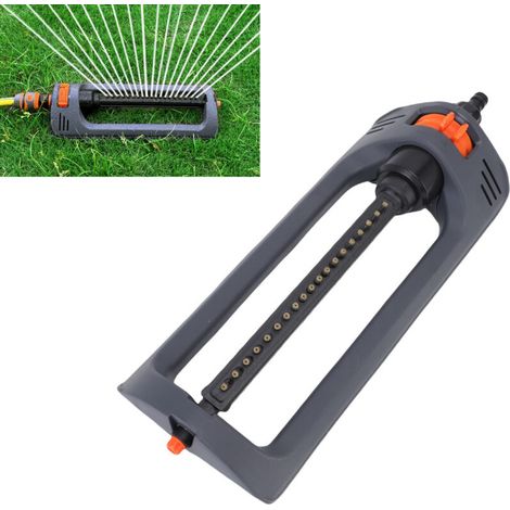 Arroseur de jardin oscillant à 19 trous avec base lestée, couvrant jusqu'à 4000 pieds carrés (environ 370 m²) de surface. (1/5)