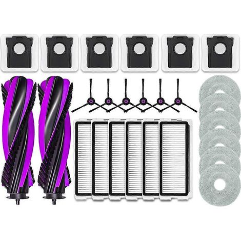 Pour Cecotec Conga X70 pièces pour aspirateur robot Main rouleau brosse latérale sac poussière filtre serpillière (1/5)