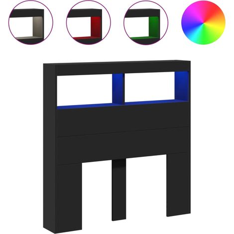 Maison Exclusive - Cabecero de cama con LED negro 100x17x102 cm