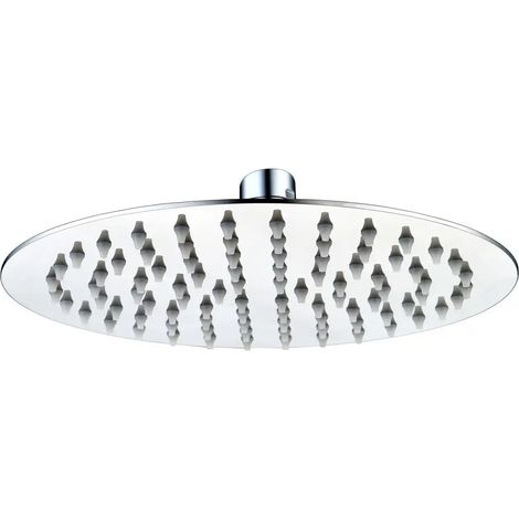 Pomme de douche ultra fine 25 cm orientable chromée (1/2)