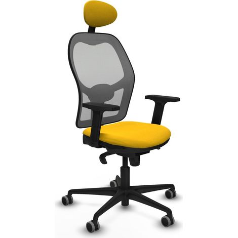 Sedia Ufficio con Poggiatesta Piqueras y Crespo 2D036G1 Giallo (1/5)