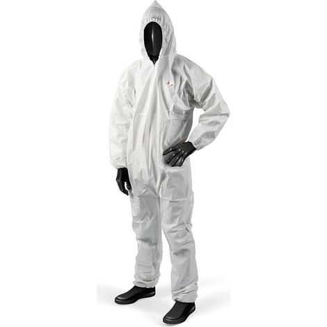Combinaison jetable respirante à rabat et capuche PIP (lot de 25) Blanc M