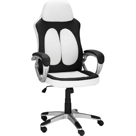 Niro-Chaise Gamer PU Noir Blanc