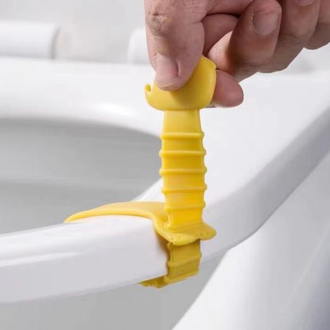 Lot de 10 ouvre-couvercles de toilette, anti-taches, pour usage (1/3)