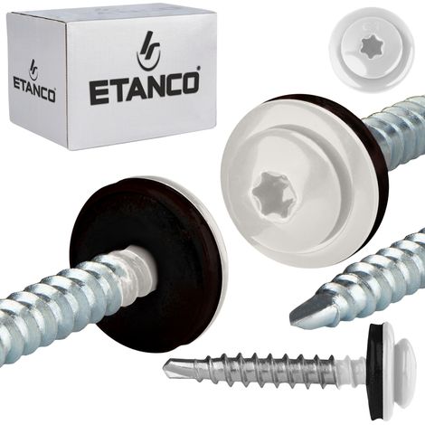 Tornillos de cabeza plana GTFP Farmer 4,8x35mm RAL 9010 (1/5)