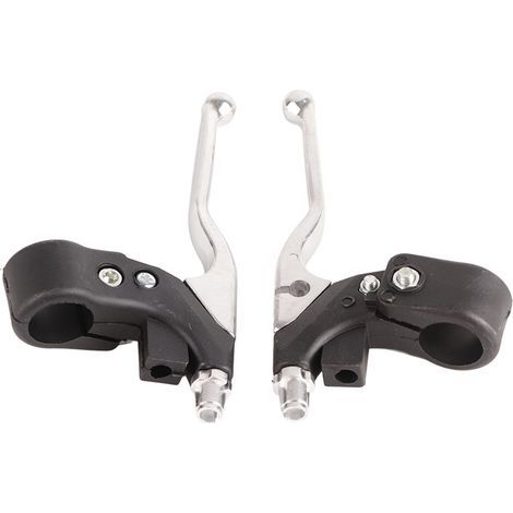 Frein de Manoeuvre Aluminium Universel 22mm/7/8in Noir-Silver pour Mini Moto Dirt Bike ATV 47cc/49cc (1/5)