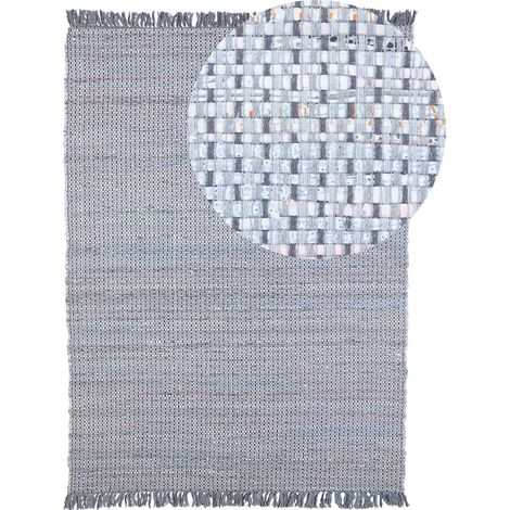 Teppich BESNI Grau 160 x 230 cm Baumwolle (1/5)