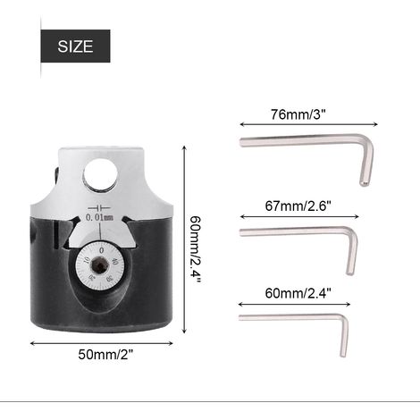 Tête d'alésage type F1 de 50 mm (2 pouces), barre d'alésage de 12 mm, porte-fraisage pour tour, queue MT2 MT3 R8 (1/5)