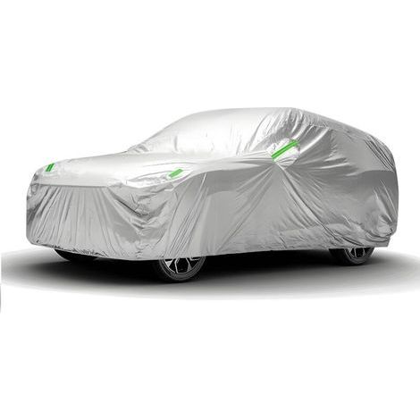 Bâche pour Voiture SUV Impermeable 480 x 175 x 150cm Argent housse de voiture exterieur protection contre la neige protection solaire protection UV. taille universelle pour SUV. Bâche voiture YL (1/5)