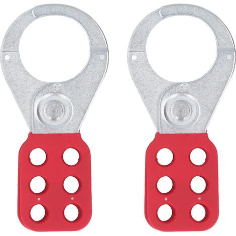 Tag étiquette de lock-out Hasp Sénalition Tag Out Hasp Industrial 6 Trou Galvanisé Arecheur haute épaisseur pour maintenance multi-personne dans les usines chimiques Fabrication (1/5)