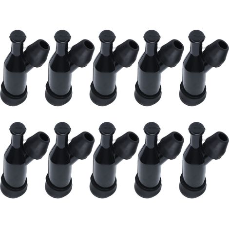 Lot de 10 bouchons haute pression 168F noirs ABS robuste montage simple pour GX160 génératrice essence capuchon bougie (1/5)