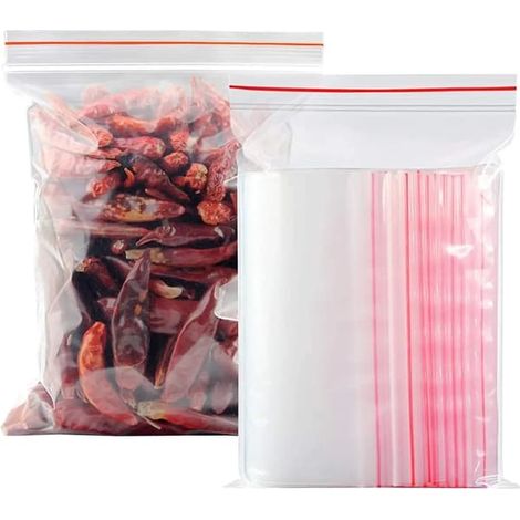 100-Pack Ziplock Bags - Transparent, (1/5)