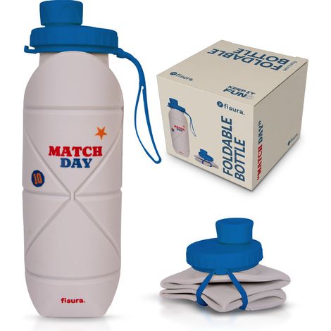 Borraccia Pieghevole Match Day 550ml Bianco e Nero FISURA (1/4)
