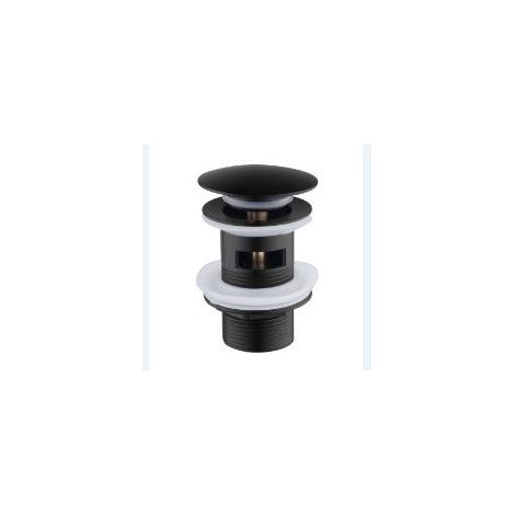 Garniture de vidage pour lavabo avec trop-plein, bonde de vidage, Pop Up Valve,Garniture de vidage universelle pour lavabo et plan de toilette (Noir) (1/5)