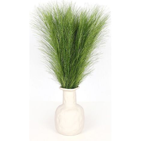 Artificial pampas grass, 5 stems 45 cm/18'' Small fluffy pampas grass Replica Reed feathers for vase filler Floral arrangement Living room Kitchen Wedding Office Bohemian replica (1/4)