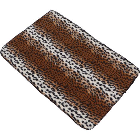 Couverture pour chien en peluche douce et lavable en machine, motif léopard, taille M, idéale pour les petits animaux (chiens et chats). (1/5)