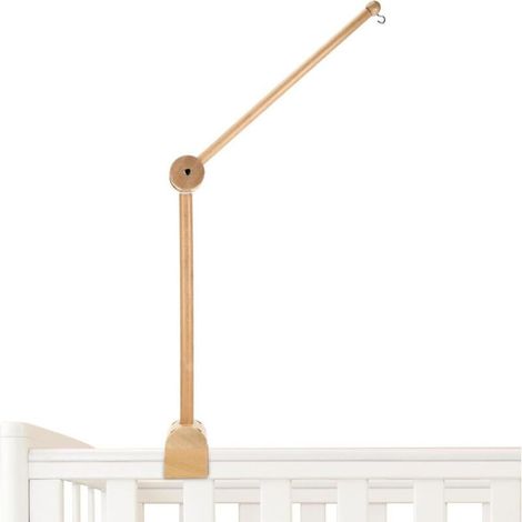 Support mobile pour lit bébé, support mobile bébé réglable en hauteur en bois, adapté aux lits d'enfants Suspension Carillons éoliens et aux tables à langer (1/5)