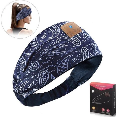 Écouteurs Sommeil sans fil Bluetooth, bandeau ecouteur de musique, casque confortable pour Sport,Dormeurs Latéraux PN019 (1/4)
