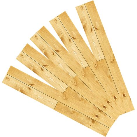 5pièces Lames de Sol Autocollantes Pvc Stickers Imitation Bois pour Maison Facile à Appliquer Retirer Décoration de Sol (1/5)