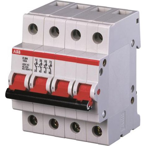 Circuit de déclenchement ABB 100A, Tension 400V c.a., série E204, pour Charges commandante ( Prix pour 1 )