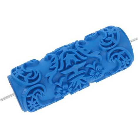 Rouleau à peinture à motifs pour décoration murale, rond, en caoutchouc réutilisable, multifonctionnel, pour meubles et armoires. (1/5)