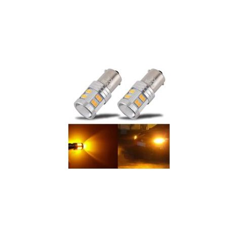 1156 Ba15s P21w Ampoules LED Ambre Jaune Orange, 6W 12V 24V Super Brillante, avec projecteur pour Feux de signalisation Clignotants de recul (Lot de 2) [Classe énergétique A++] (1/5)