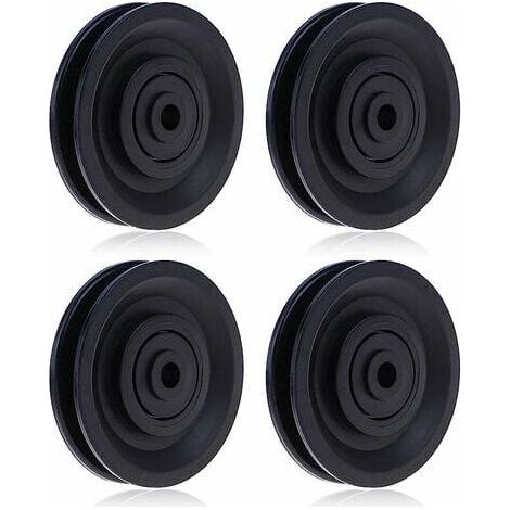 Puleggia per muscoli del torace, puleggia per muscoli a parete, puleggia per muscoli via cavo, puleggia da 75 mm, puleggia in nylon da 75 mm, 4 pezzi