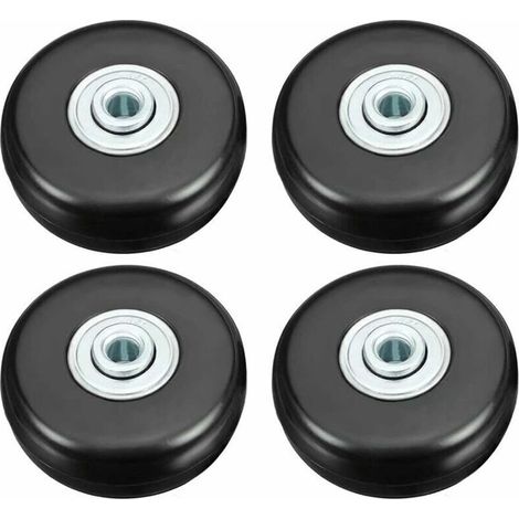 Roulette Valise, Bagage Valise Réparation Roulette Charge Lourd 50mm Muette Caoutchouc Universelle Pivotante Roue Rechange Transport Remplace Roulette 4PCS pour Valise/Bagage/Sac à Dos/Voyage (1/5)