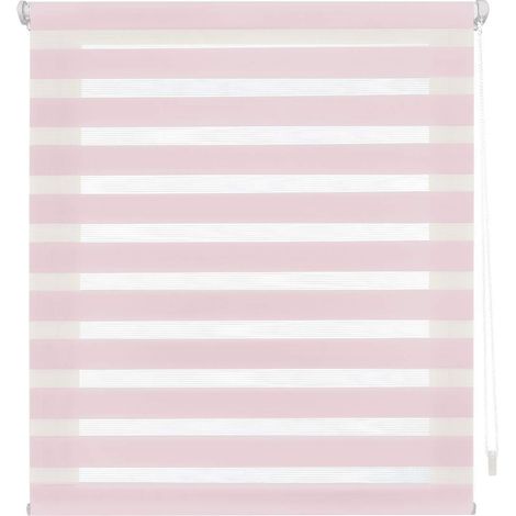 Blindecor Indus Sensa attrezzi Tenda a rullo a doppio strato senza perforazione Colore Rosa 82 x 180 cm (Larghezza x Altezza) Dimensioni del tessuto 79 x 175 cm (1/4)