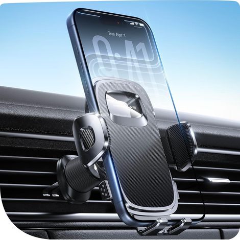 Upgraded Mobile Phone Holder for Your Car with Metal Hook, Convenient Mobile Phone Holder for Air Vent, One-Handed Use, Universal Holder for (1/5)