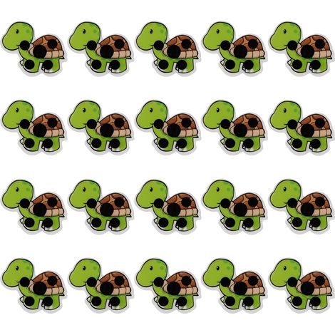 20 pièces Thermomètre Adhésif Tortue Flexible pour Enfants Bébé Fièvre Front (1/5)