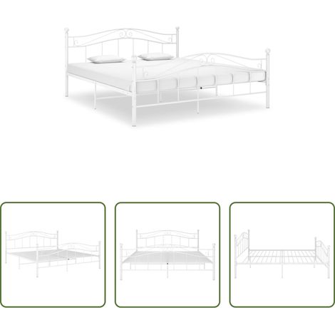 Doppelbett - Bett Weiß Metall 180x200 cm (1/5)