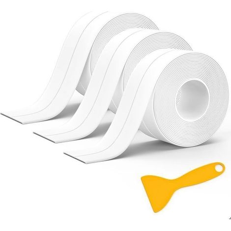 Joint Silicone - TATATOYIA - Lot de 3 - Ruban auto-adhésif - Anti-moisissure - 320x3,8cm