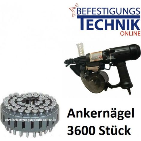 TC Coil Ankernägel 4,0x40mm Ring verzinkt 0° für BeA Multifix Senco HB75 Max CNV300J 3,6M-EN10703