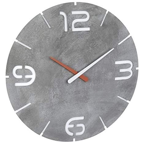TFA Dostmann 60.3536.15 Reloj de pared gris cemento blanco (1/3)