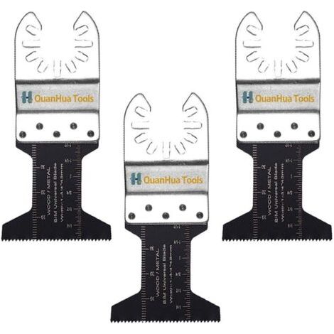 Lot d'accessoires pour outil multifonction - 3 pièces - universel pour outils multifonctions oscillants - bois, plaque de plâtre, plastique, métal (1/5)