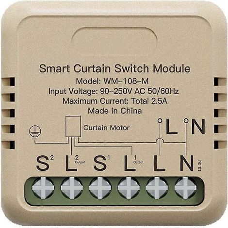 Un module de commande de rideaux qui se connecte à un moteur de rideau pour permettre les fonctions d'ouverture et de fermeture, et qui est compatible avec Alexa/Home. (1/5)